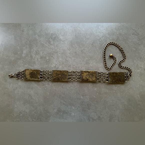 Glamorstar Western Chain Belts for Women Vintage Rhinestone Concho Waist Belts - Picture 6 of 11